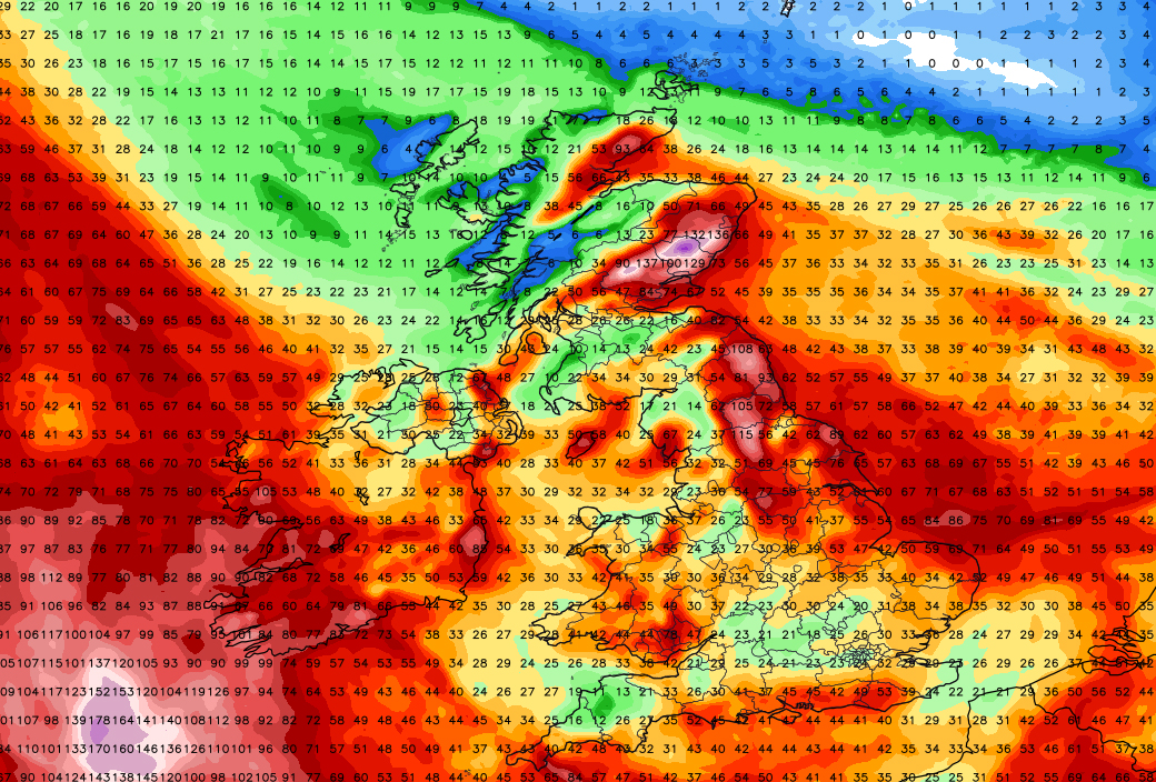 Total rainfall 120 hours Real Weather Accurate UK Weather Forecasts