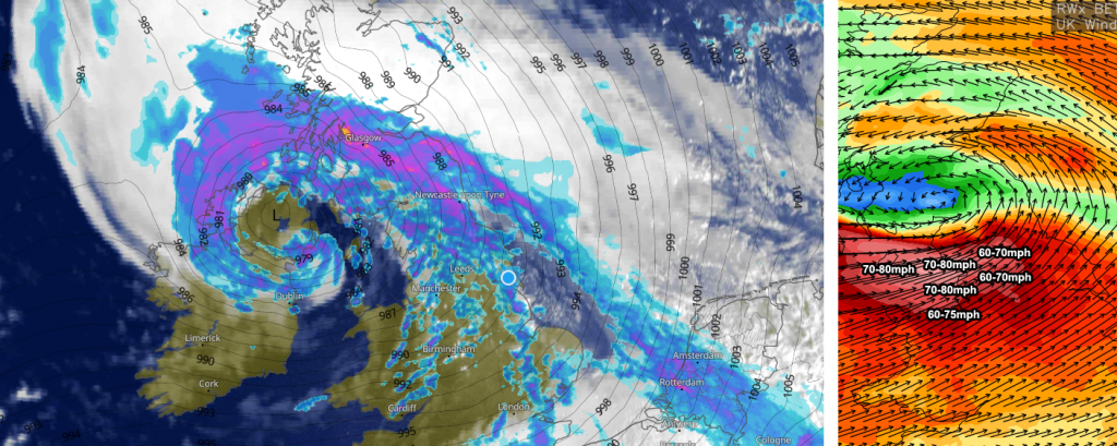 Storm Debi today and remaining unsettled for now